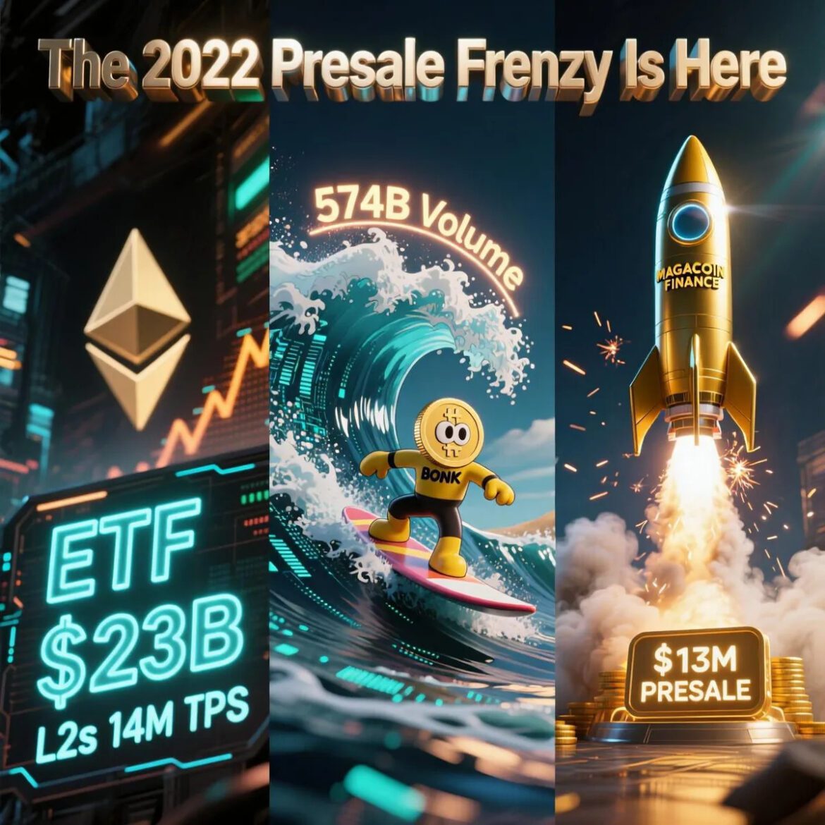 Presale Almost Sold Out Magacoin Finance Hits 13m As Ethereum Bonk Surge